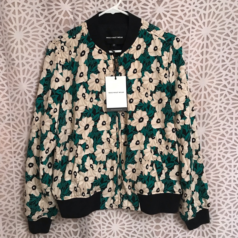 Who What Wear-  Spring Floral Bomber Jacket
